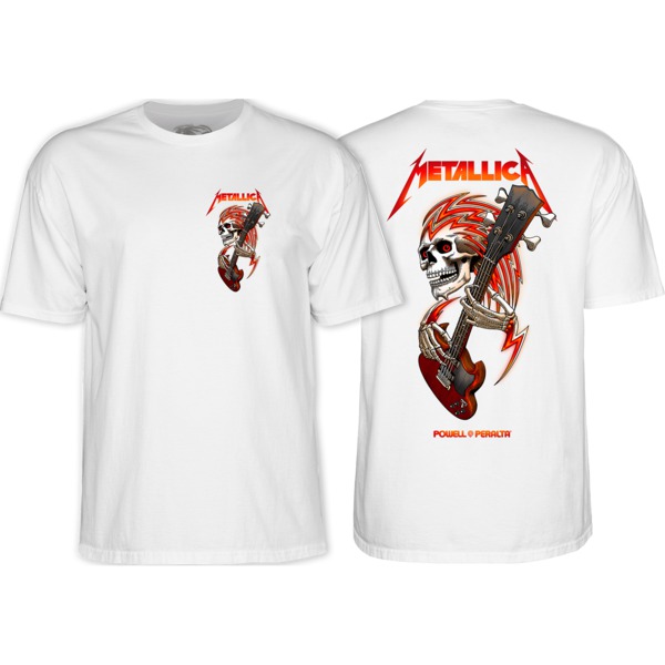 Powell Peralta Metallica White Men's Short Sleeve T-Shirt - Small