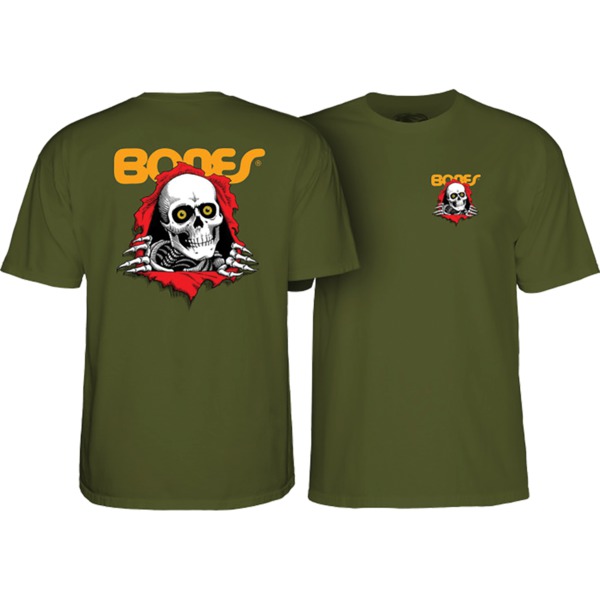 Powell Peralta Ripper Military Green Men's Short Sleeve T-Shirt - Medium