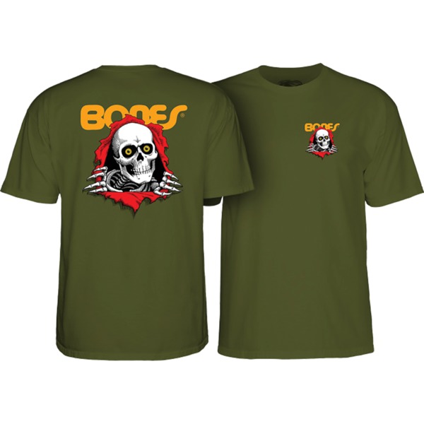 Powell Peralta Ripper Military Green Men's Short Sleeve T-Shirt - Medium Powell Peralta Ripper Military Green Men's Short Sleeve T-Shirt - Medium
