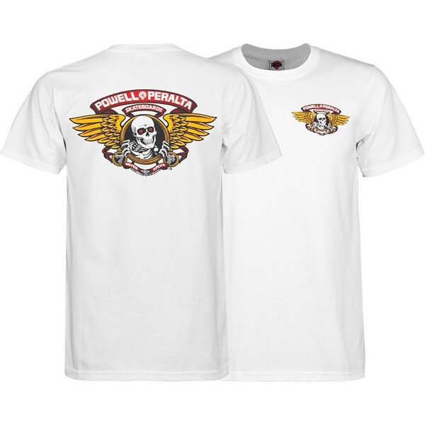 Powell Peralta Winged Ripper White Men's Short Sleeve T-Shirt - Small