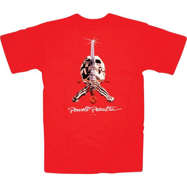 Powell Peralta Skull & Sword Red Men's Short Sleeve T-Shirt - Small