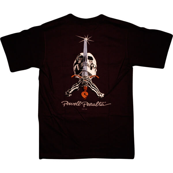 Powell Peralta Skull & Sword Black Men's Short Sleeve T-Shirt - Medium
