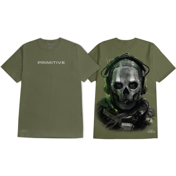 Primitive Skateboarding Ghost Military Men's Short Sleeve T-Shirt - Small