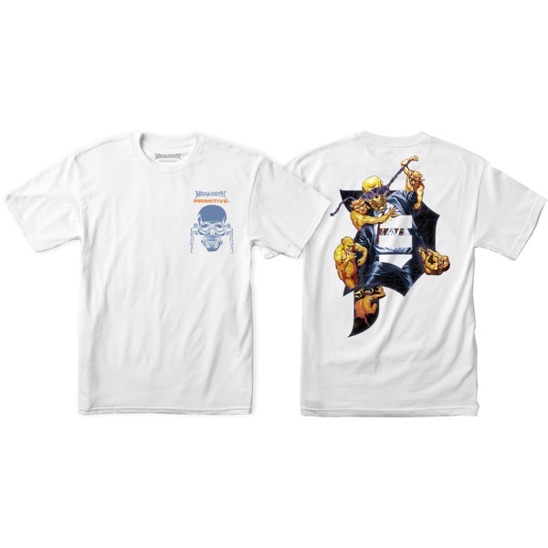 Primitive Skateboarding Megadeth Dirty P Chains White Men's Short Sleeve T-Shirt - Small