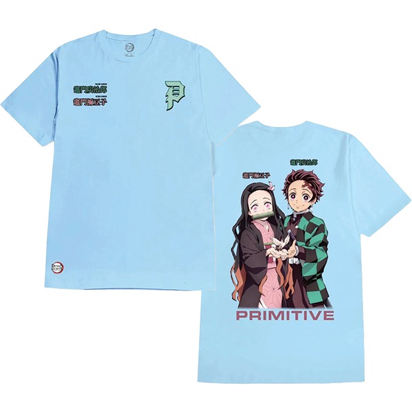 Primitive Skateboarding Nezuko Kamado Powder Blue Men's Short Sleeve T-Shirt - Medium Primitive Skateboarding Nezuko Kamado Powder Blue Men's Short Sleeve T-Shirt - Medium