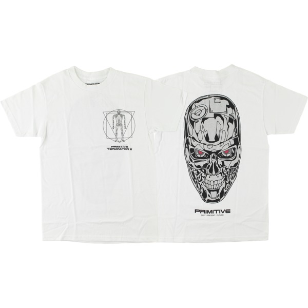 Primitive Skateboarding Skynet White Men's Short Sleeve T-Shirt - Small