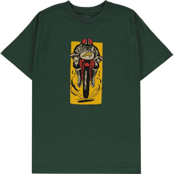Real Skateboards Moto Forest Green Men's Short Sleeve T-Shirt - Small
