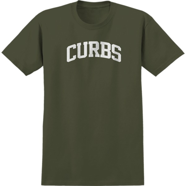 Real Skateboards Curbs Green / White Men's Short Sleeve T-Shirt - Medium
