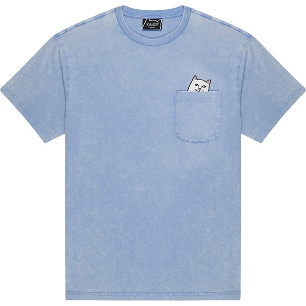Rip N Dip Lord Nermal Pocket Powder Blue Wash Men's Short Sleeve T-Shirt - Medium