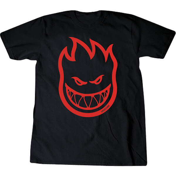 Spitfire Wheels Bighead Black / Red Men's Short Sleeve T-Shirt - X-Large