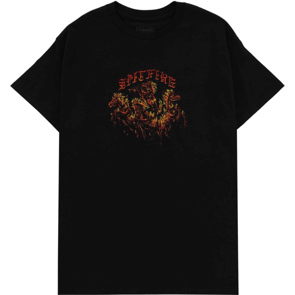 Spitfire Wheels Apocalypse Black Men's Short Sleeve T-Shirt - Small
