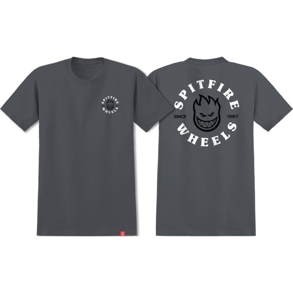 Spitfire Wheels Bighead Classic Charcoal / Black / White Men's Short Sleeve T-Shirt - Small