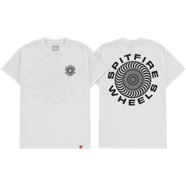 Spitfire Wheels Classic '87 Swirl White / Black Men's Short Sleeve T-Shirt - Small