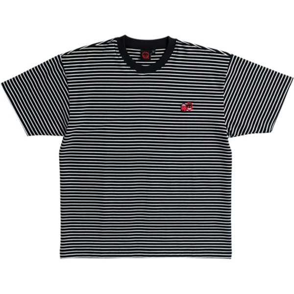 Spitfire Wheels Eternal Emblem Stripe Black / White / Red Men's Short Sleeve T-Shirt