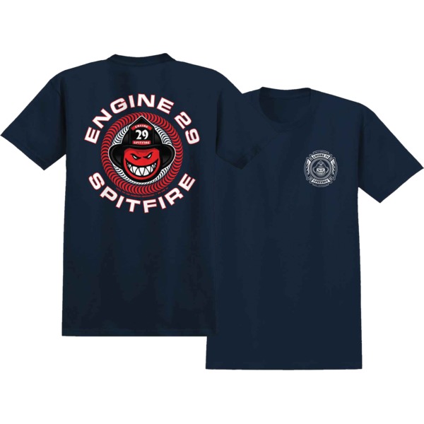 Spitfire Wheels Engine 29 Navy Men's Short Sleeve T-Shirt - XX-Large