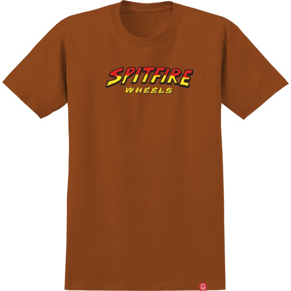 Spitfire Wheels Hell Hounds Script Orange / Multi Men's Short Sleeve T-Shirt - Medium