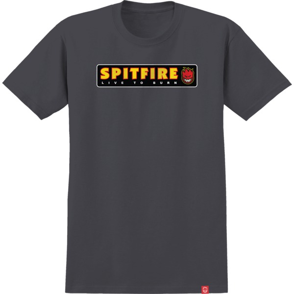 Spitfire Wheels LTB Charcoal Men's Short Sleeve T-Shirt - Small