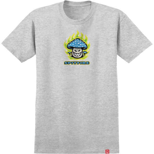 Spitfire Wheels Mushroom Bighead Heather Grey Men's Short Sleeve T-Shirt - Small Spitfire Wheels Mushroom Bighead Heather Grey Men's Short Sleeve T-Shirt - Small