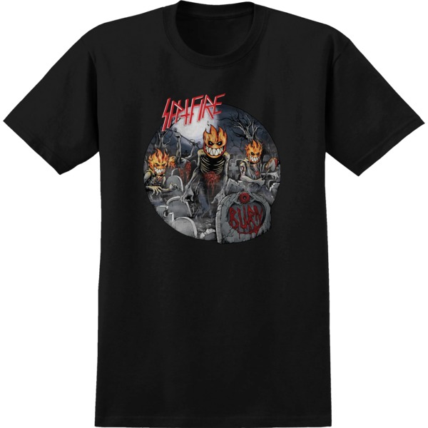 Spitfire Wheels Undead Black Men's Short Sleeve T-Shirt - Small