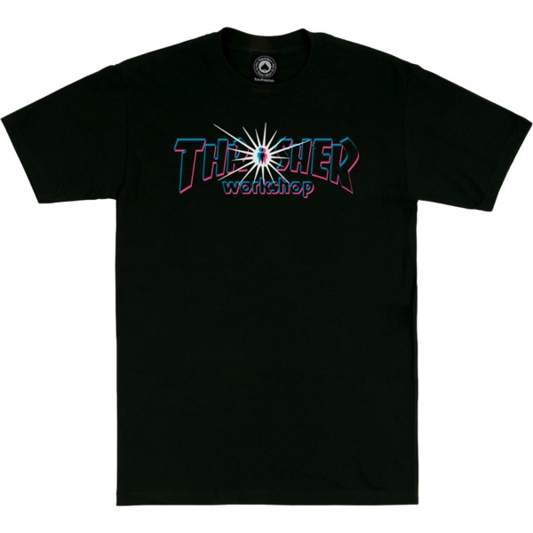 Thrasher Magazine Alien Workshop Nova Black Men's Short Sleeve T-Shirt - Large