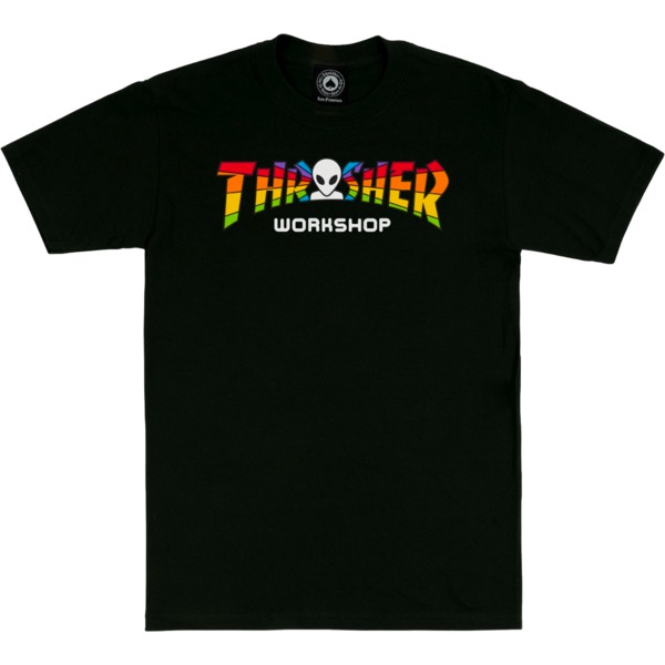 Thrasher Magazine Alien Workshop Black Men's Short Sleeve T-Shirt - Small