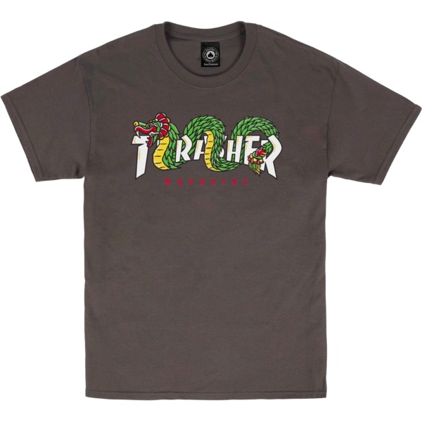 Thrasher Magazine Aztec Men's Short Sleeve T-Shirt in Charcoal