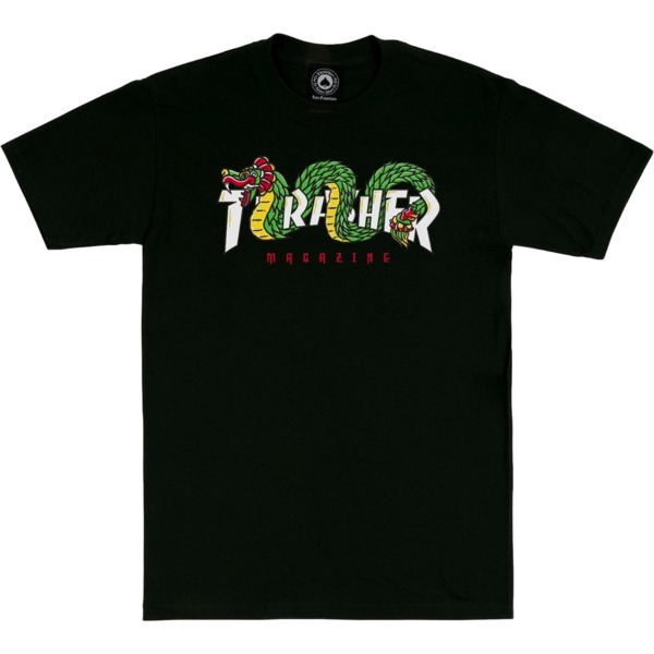 Thrasher Magazine Aztec Black Men's Short Sleeve T-Shirt - Small