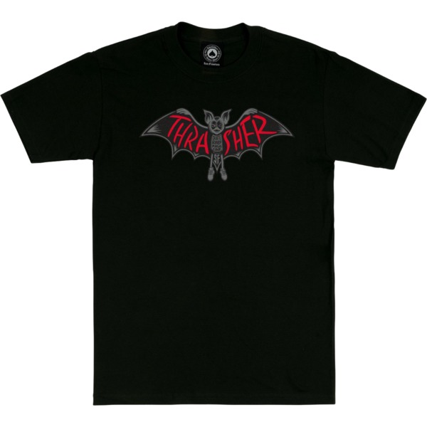 Thrasher Magazine Bat Black Men's Short Sleeve T-Shirt - Small