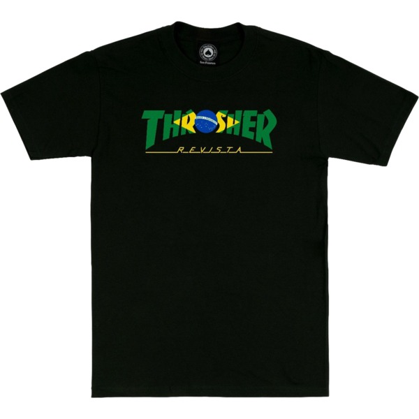 Thrasher Magazine Brazil Revista Black Men's Short Sleeve T-Shirt - Small