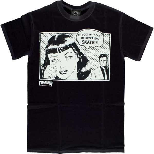 Thrasher Magazine Boyfriend Black Men's Short Sleeve T-Shirt - Small