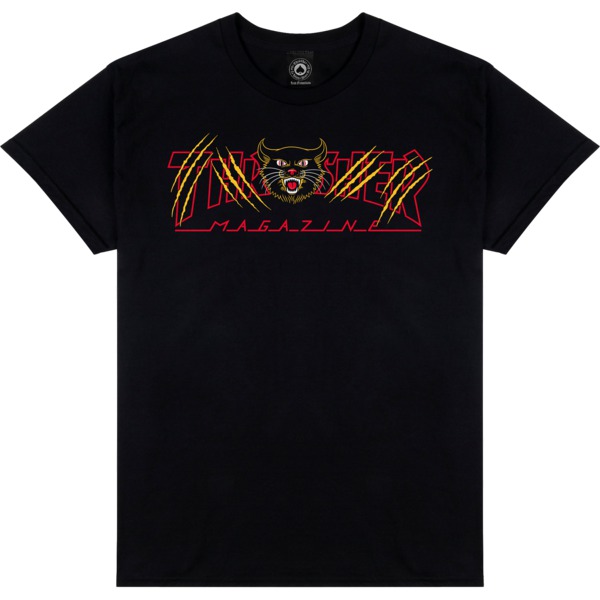 Thrasher Magazine Gato Black Men's Short Sleeve T-Shirt - Small