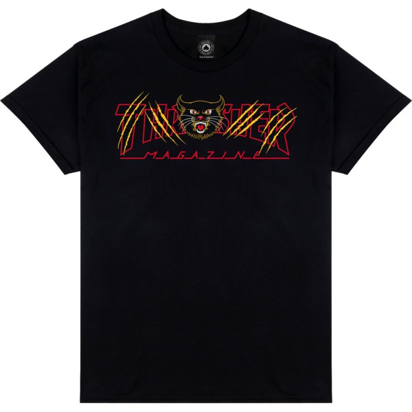 Thrasher Magazine Gato Black Men's Short Sleeve T-Shirt - X-Large