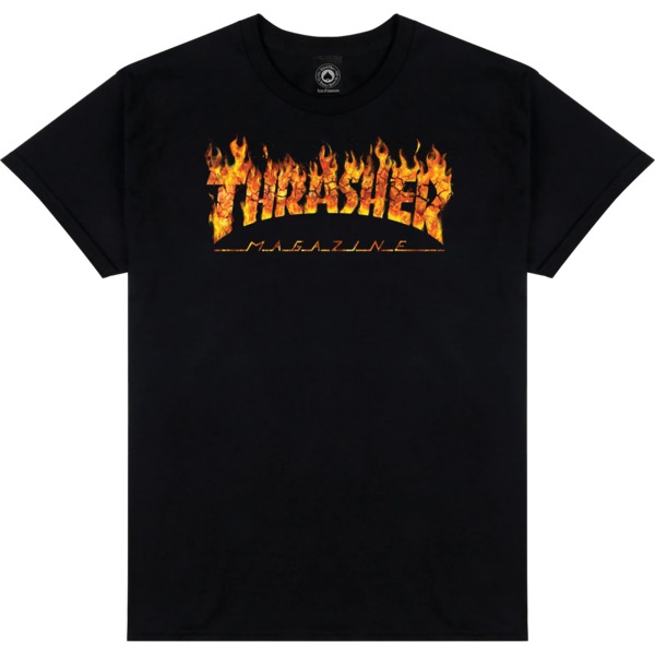 Thrasher Magazine Inferno Black Men's Short Sleeve T-Shirt - Small