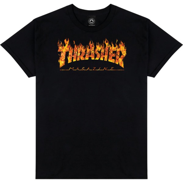 Thrasher Magazine Inferno Black Men's Short Sleeve T-Shirt - Medium