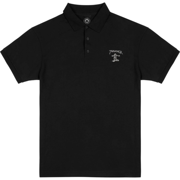 Thrasher Magazine Little Gonz Embroidered Black Men's Short Sleeve T-Shirt - Medium