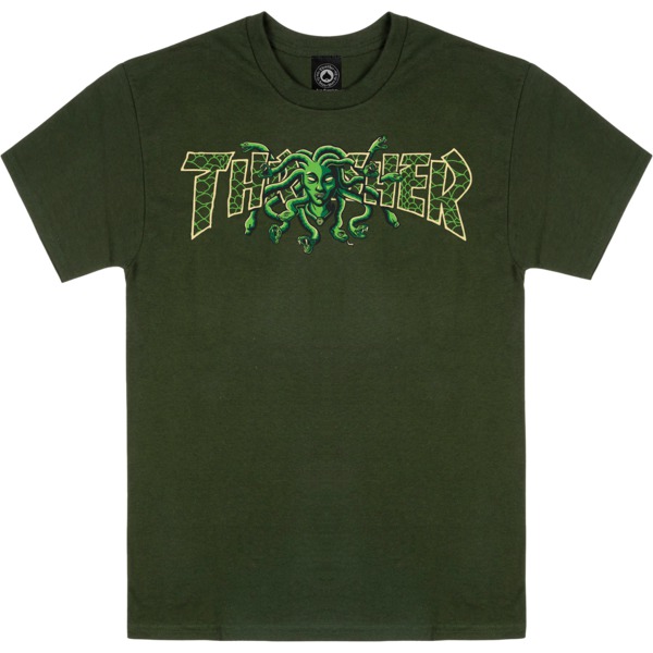 Thrasher Magazine Medusa Forest Green Men's Short Sleeve T-Shirt - X-Large