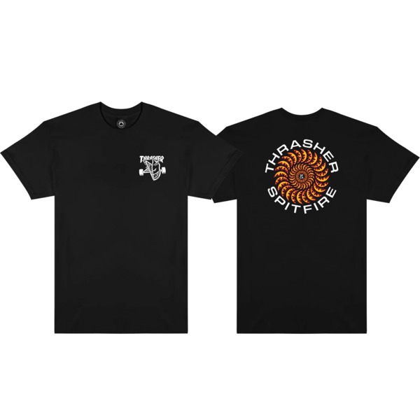 Thrasher Magazine Spitfire Classic Swirl Black Men's Short Sleeve T-Shirt - X-Large Thrasher Magazine Spitfire Classic Swirl Black Men's Short Sleeve T-Shirt - X-Large