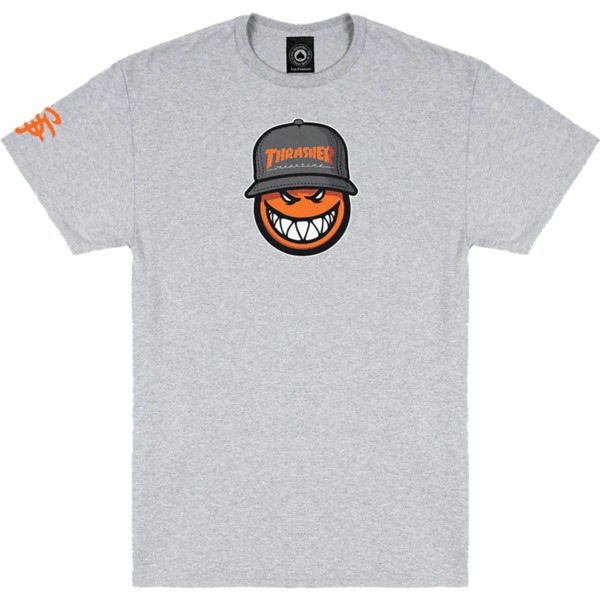 Thrasher Magazine Spitfire Loc Sport Grey Men's Short Sleeve T-Shirt - Large Thrasher Magazine Spitfire Loc Sport Grey Men's Short Sleeve T-Shirt - Large