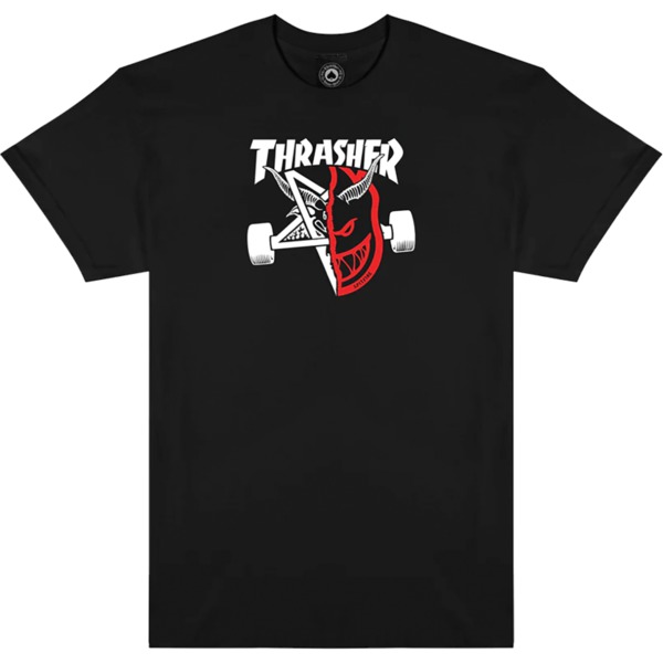 Thrasher Magazine Spitfire Thrash And Burn Black Men's Short Sleeve T-Shirt - X-Large Thrasher Magazine Spitfire Thrash And Burn Black Men's Short Sleeve T-Shirt - X-Large