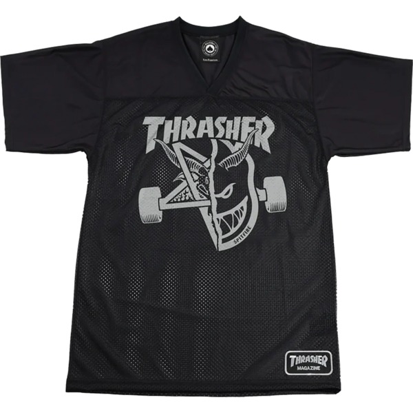 Thrasher Magazine Spitfire Thrash and Burn Black Men's Short Sleeve T-Shirt - Large Thrasher Magazine Spitfire Thrash and Burn Black Men's Short Sleeve T-Shirt - Large