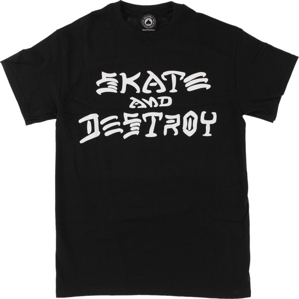 Thrasher Magazine Skate and Destroy Black Men's Short Sleeve T-Shirt - Small