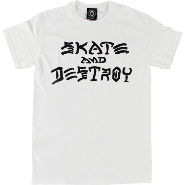 Thrasher Magazine Skate and Destroy White Men's Short Sleeve T-Shirt - Small