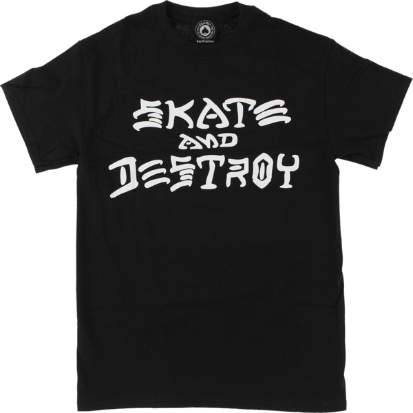 Thrasher Magazine Skate and Destroy Black Men's Short Sleeve T-Shirt - Medium