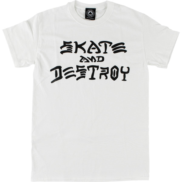 Thrasher Magazine Skate and Destroy White Men's Short Sleeve T-Shirt - Large