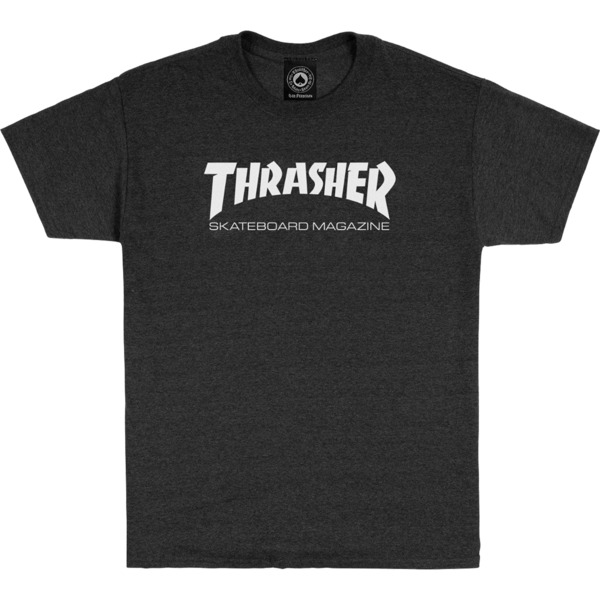 Thrasher Magazine Skate Mag Men's Short Sleeve T-Shirt in Grey / White