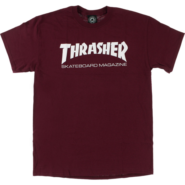 Thrasher Magazine Skate Mag Maroon / White Men's Short Sleeve T-Shirt - Medium