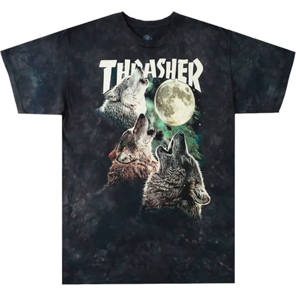 Thrasher Magazine Wolves Dark Green Die Men's Short Sleeve T-Shirt - Medium
