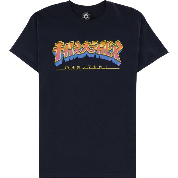 Thrasher Magazine Godzilla Burst Navy Men's Short Sleeve T-Shirt - Small