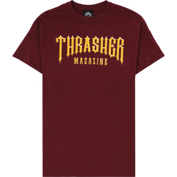 Thrasher Magazine Low Low Logo Maroon Men's Short Sleeve T-Shirt - Medium