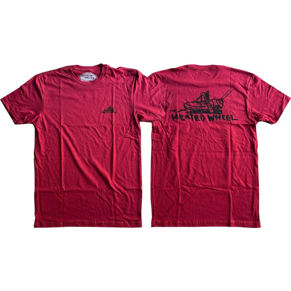 The Heated Wheel Skateboards Grasshopper Men's Short Sleeve T-Shirt in Wine Red